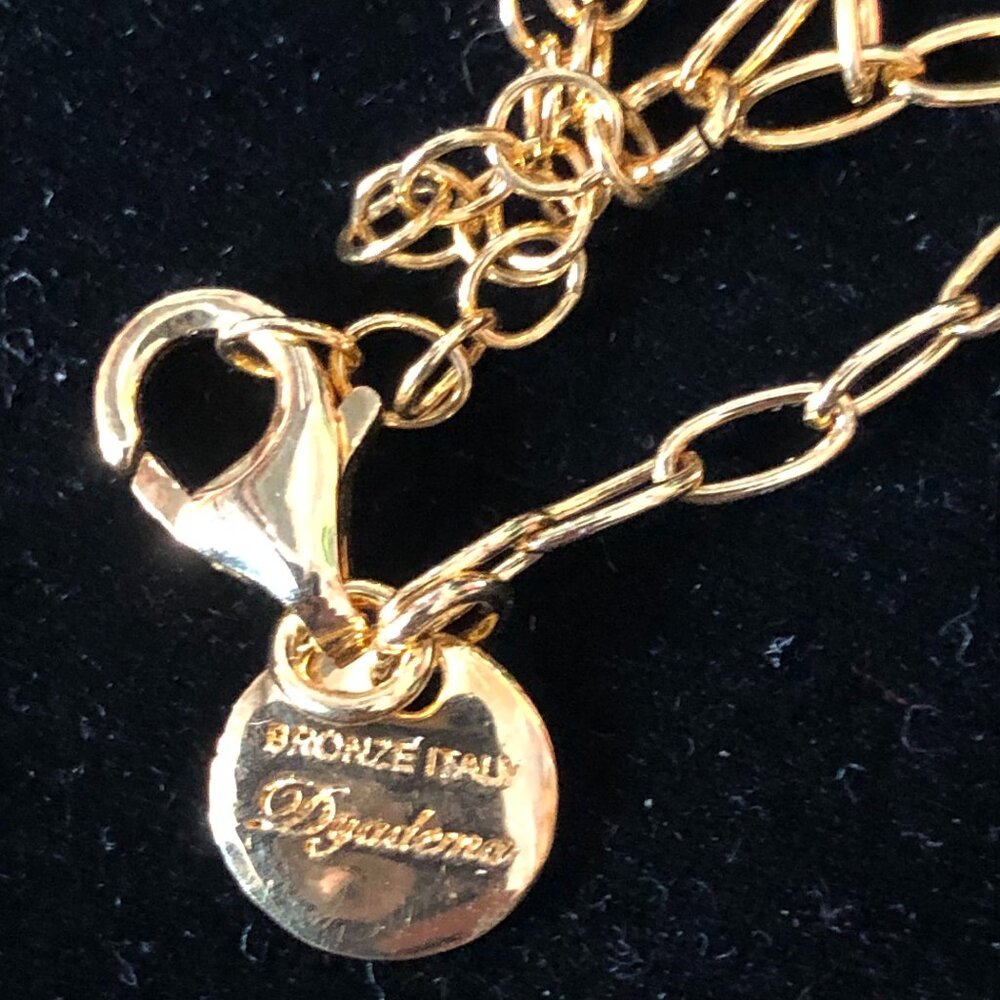 Bronze Italy Dynadema Puffy Heart Necklace  #1256 - Picture 4 of 4